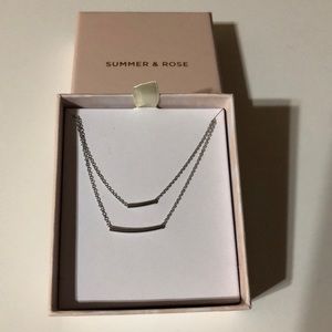 NIB Summer & Rose Double Bar Necklace